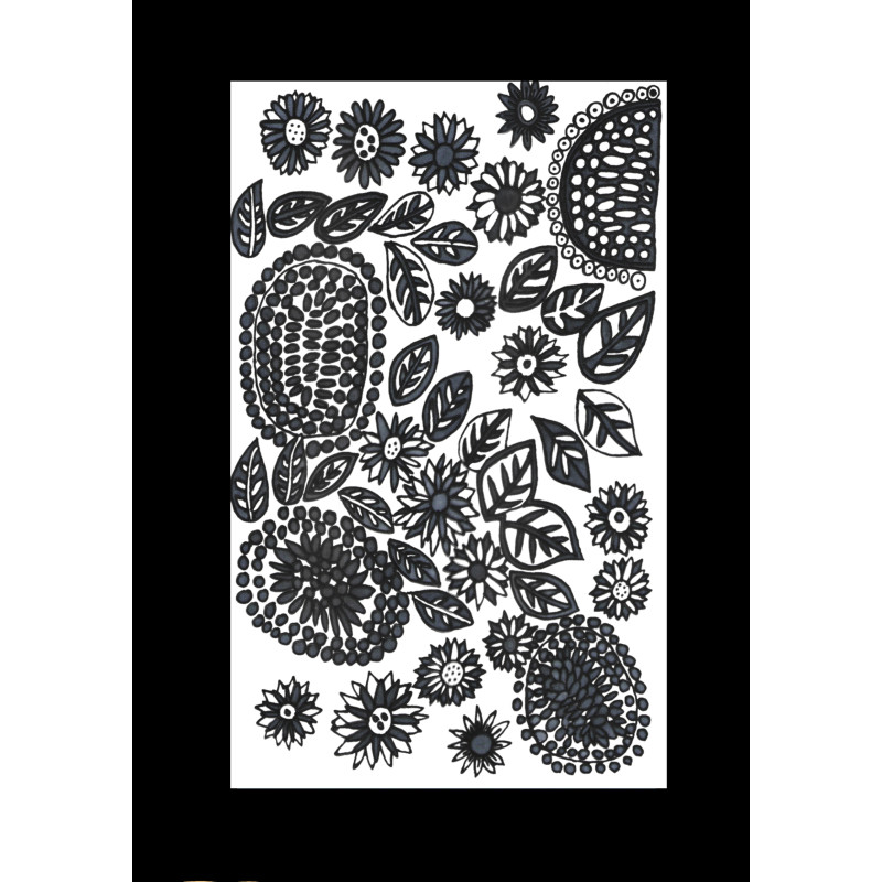 Blumen in grau